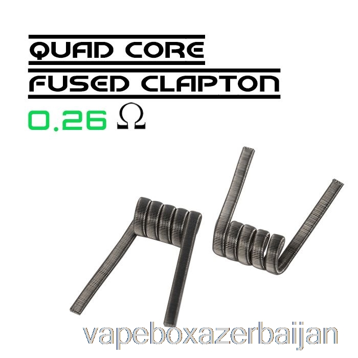 E-Juice Vape Wotofo Comp Wire - Prebuilt Coils 0.26ohm Quad Core Fused Clapton - Pack of 10